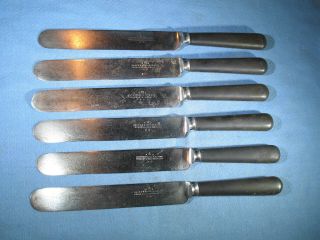 Set Of 6 Antique Joseph Rodgers & Sons Cutlers To Her Majesty Carbon Steel Knife