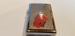 Zippo Cigarette Lighter 2009 Rolling Stones Lips And Tongue Logo Flint