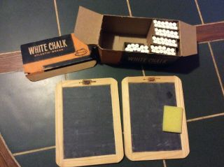 Vintage Box White Chalk Atlantic Brand No.  307 59 Sticks & Rose Art Chalkboards