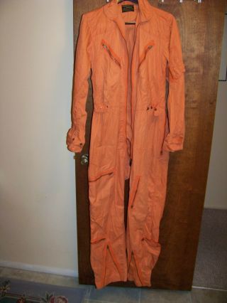 Vintage Us Air Force Orange Flight Suit Very Light Medium Long 19 Sept 1960