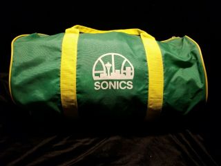 Vintage Seattle Supersonics Duffle Bag Nba Basketball Seafirst Gym Bag