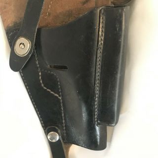 Vintage WWII Era Stolla Wien Leather Austrian Holster w/ Shoulder Strap 3