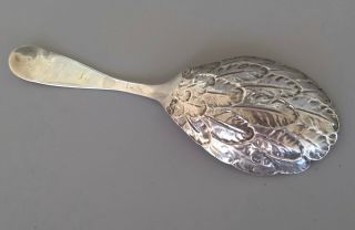1814 George III English Sterling Silver Tea Caddy Spoon Feathers Joseph Willmore 2