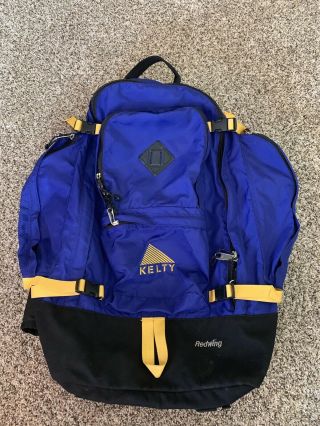 Vtg Kelty Redwing Hiking Outdoor Backpack Internal Frame Large Blue Black