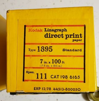 Vintage Kodak Linagraph Direct Print (empty) Boxes 1971,  1978 And Kodak Aa Cells