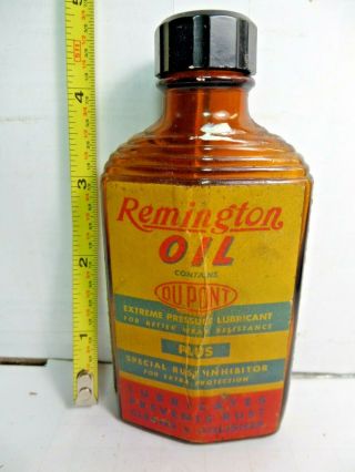 1940 - 50s Vintage (3oz. ) (dupont) Remington Gun Oil Bottle Handy Oiler