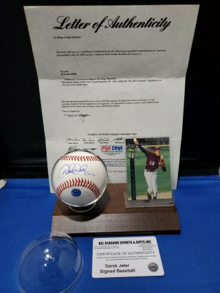 Derek Jeter Autographed Signed Rawlings Obpg Baseball