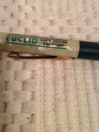 Vintage Sheaffer Pencil Advertisment Euclid Earth Moving Equipment Mechanic 3
