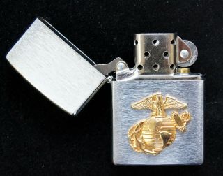 ZIPPO US Marine Corps.  Logo Lighter Inside Hinge 5 Barrel OLD STOCK - B1326 2