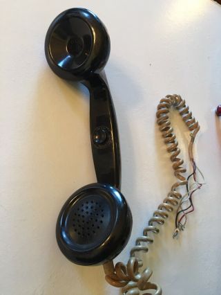 Vintage Western Electric Push - To - Talk Radio Telephone Handset