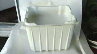 Coleman Cooler Vtg Ice Bin Storage & Combo Meat Tray Insert 4 Lrg Metal Chests