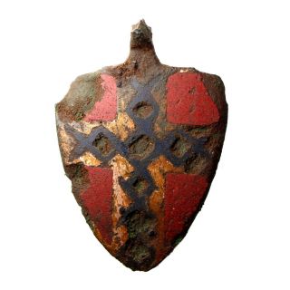 Medieval - Heraldic Pendant With Enamel And Guilding