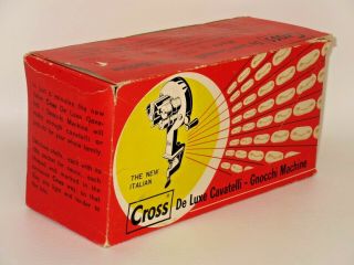Vintage Cross Cavatelli Machine Maker De Luxe Made In Italy Box