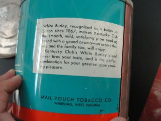 Vintage Kentucky Horse Derby Club White Burley Smoking Tobacco Tin 3