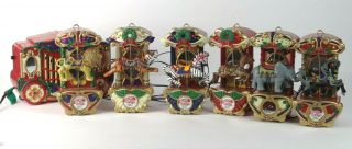Vintage Mr Christmas Lighted Musical Holiday 21 Songs Carousel 8 Circus Animals 2