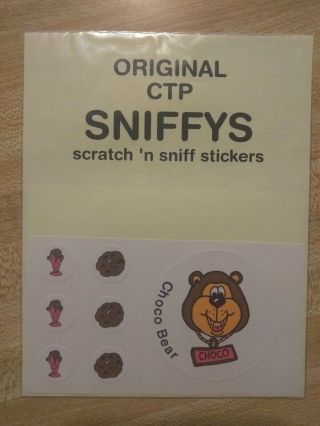 Vintage Ctp Matte Mini Maxi Chocolate Scratch And Sniff Stickers Sheet European
