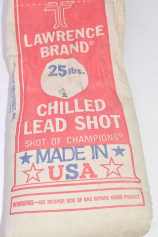 Vintage Lawrence Brand Chilled Lead Shot,  No.  4,  14 Lb
