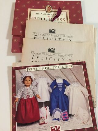 Vintage American Girls Doll Dress Patterns For Felicity Uncut & Complete