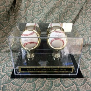 Derek Jeter Alex Rodriguez Autographed Signed Baseballs Mlb