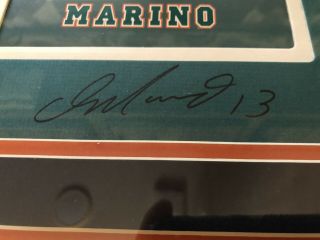 DAN MARINO SIGNED FRAMED AUTHENTIC Auto.  PSA/DNA ART PRINT Game - JERSEY /600 3