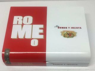 Romeo Y Julieta Toro Wooden Cigar Box Red White Lacquered Finish