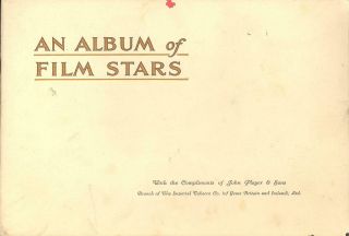 John Player Cigarette Cards.  An Album Of Film Stars.  1934.  Full Complete Album