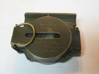 Vintage Military Tritium Lensatic Compass Modle 3h Cammenga Olive Drab U S Army