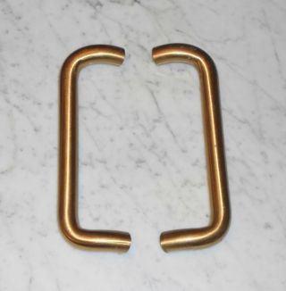 Solid Copper Industrial Door Pulls - 3 1/2 Pounds Ea,  1in Thick Round,  11in Long