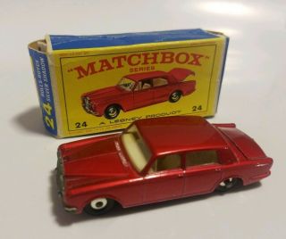 Vintage Lesney Matchbox 24 Rolls Royce Silver Shadow Diecast Model Car