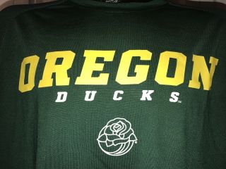 Men ' s Adidas Climalite 2012 Oregon Ducks Rose Bowl Graphic Logo Shirt Large 2