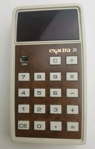 Texas Instruments Ti Exactra 21 Ex - 21 Calculator Great Vtg 1974