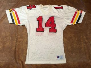 Vintage Champion Maryland Terrapins Football Jersey Acc Team Issued