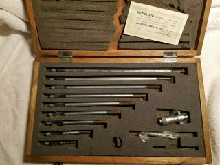 Vtg Mitutoyo 141 - 133 Inside Micrometer Set Ims 2 " - 12 " Machinists Tool W/case