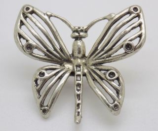 Vintage Solid Silver Italian Made Real Life Size Moth Hallmarked Figurine