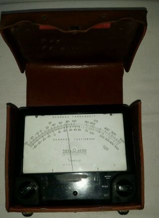 Simpson Therm - O - Meter 388 With Case - Vintage