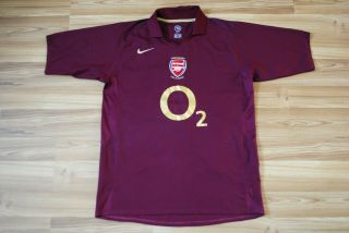 Arsenal London 2005 - 2006 Home Football Shirt Jersey Vintage Size Large O2 Rare