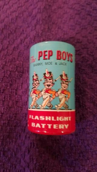 Vintage D Cell Battery - Pep Boys - Blue