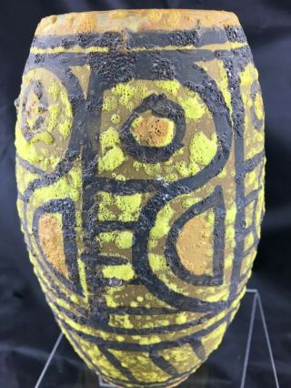 Vintage Mid Century Lava Glaze Pottery Vase Londi Bitossi Raymor Era Italy 7 "