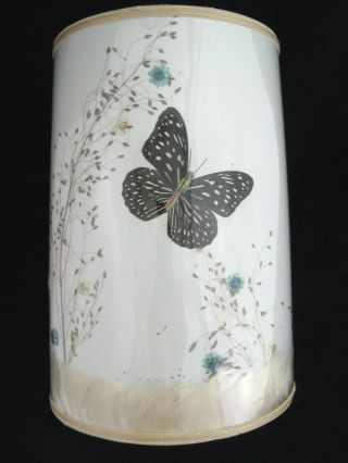 Vintage Dried Flowers And Butterfly Lamp Shade Van Briggle Has Damage Craft