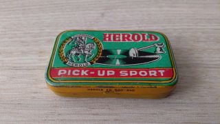 Vintage Herold Pick - Up Sport Gramophone Needles Tin Box