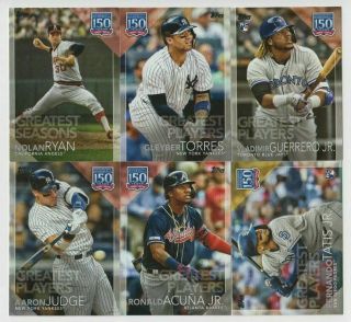 2019 Topps Update 150 Years Of Professional Baseball Complete 100 Card Set