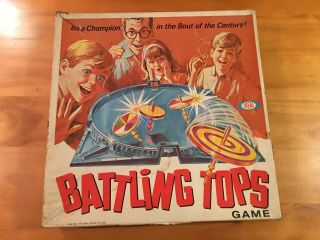 Vintage 1968 Ideal Toy Corp Battling Tops Game