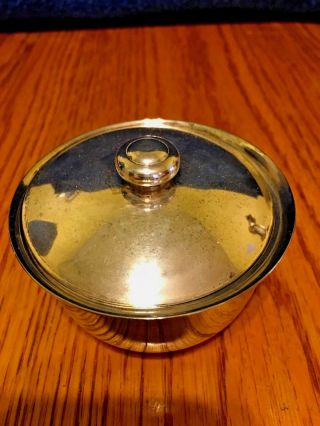 Vintage Small Silver Plated Bowl With Lid