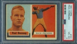 1957 Topps Football 151 Paul Hornung Rookie - Psa 4
