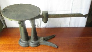 Antique Iron Fairbanks - Morse Crows Foot /fish Tail Country Store Scale Brassbeam