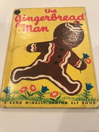 Vintage Rand Mcnally Junior Elf Book The Gingerbread Man Childrens Book
