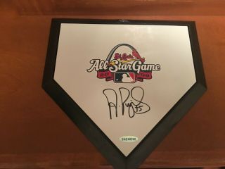 ALBERT PUJOLS SIGNED AUTOGRAPH 2009 ALL STAR PLATE CARDINALS ANGELS UDA HOLO 2