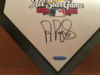 ALBERT PUJOLS SIGNED AUTOGRAPH 2009 ALL STAR PLATE CARDINALS ANGELS UDA HOLO 3