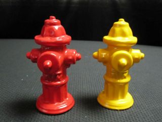 2 Miniature Avk Fire Hydrant Paperweight Vintage Cast Iron Advertising 6715