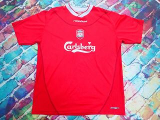 F12 Vintage Liverpool Football Club Shirt 2002 - 04 Reebok Carlsberg Xl Jersey